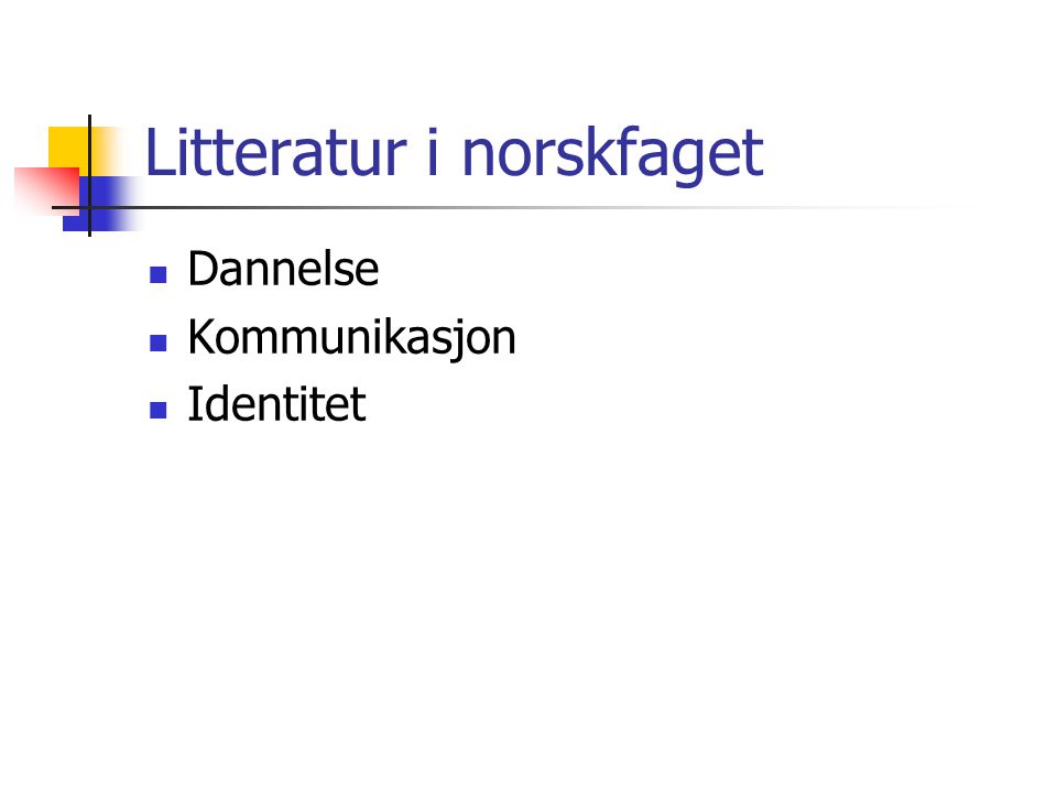 Litteratur i norskfaget