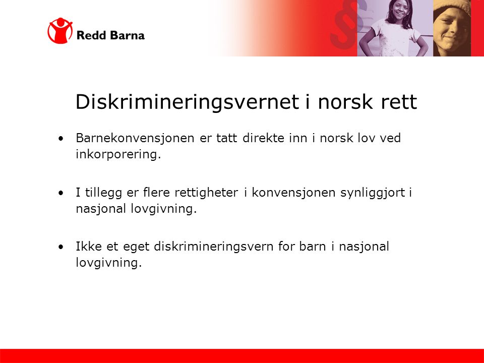 Diskrimineringsvernet i norsk rett