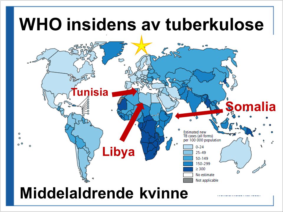 WHO insidens av tuberkulose