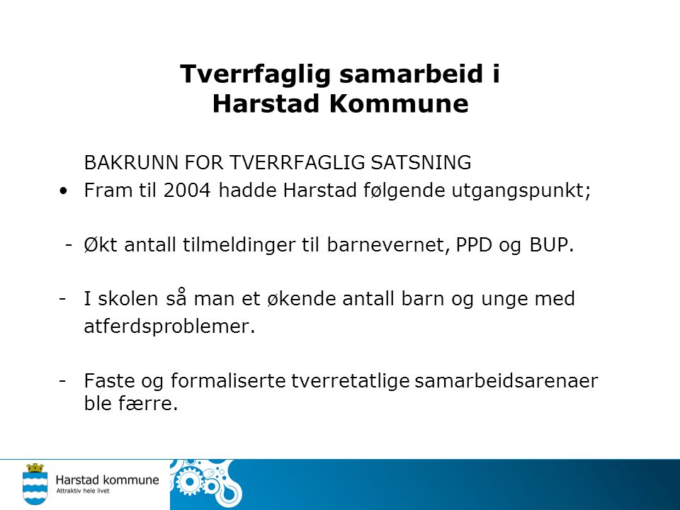 Tverrfaglig samarbeid i Harstad Kommune