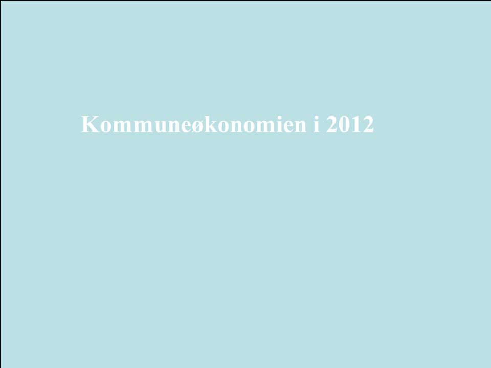 Kommuneøkonomien i 2012