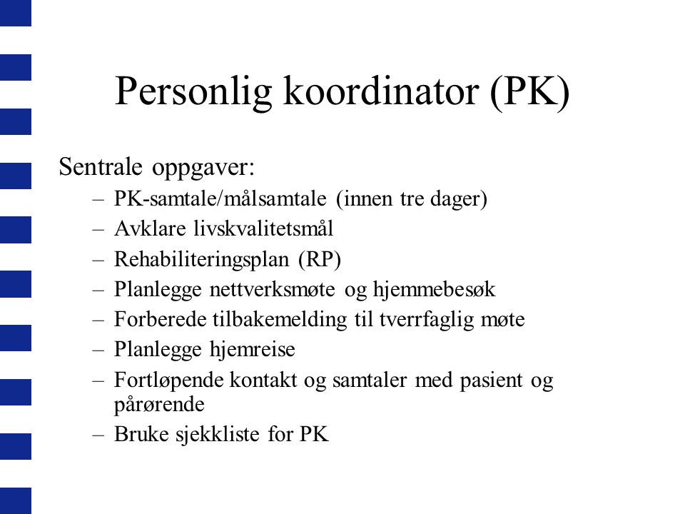 Personlig koordinator (PK)