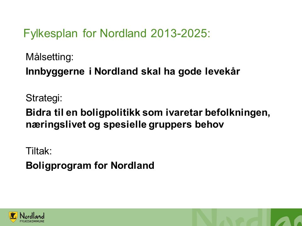 Fylkesplan for Nordland :