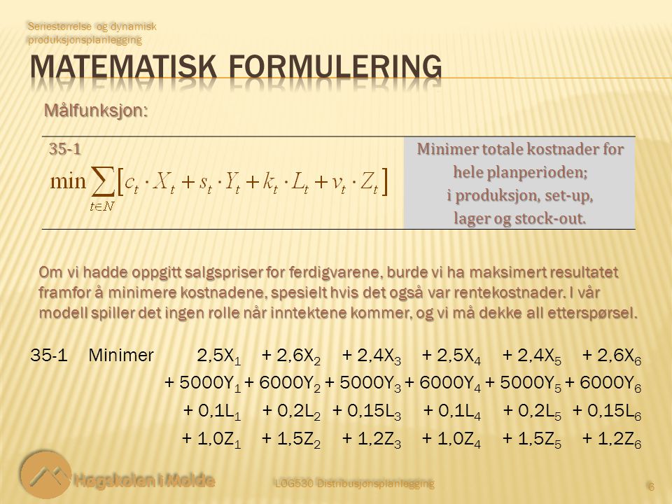 Matematisk formulering