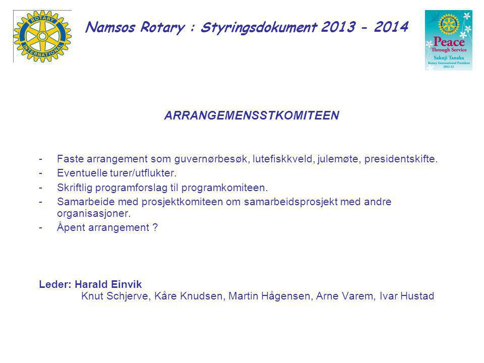 Namsos Rotary : Styringsdokument