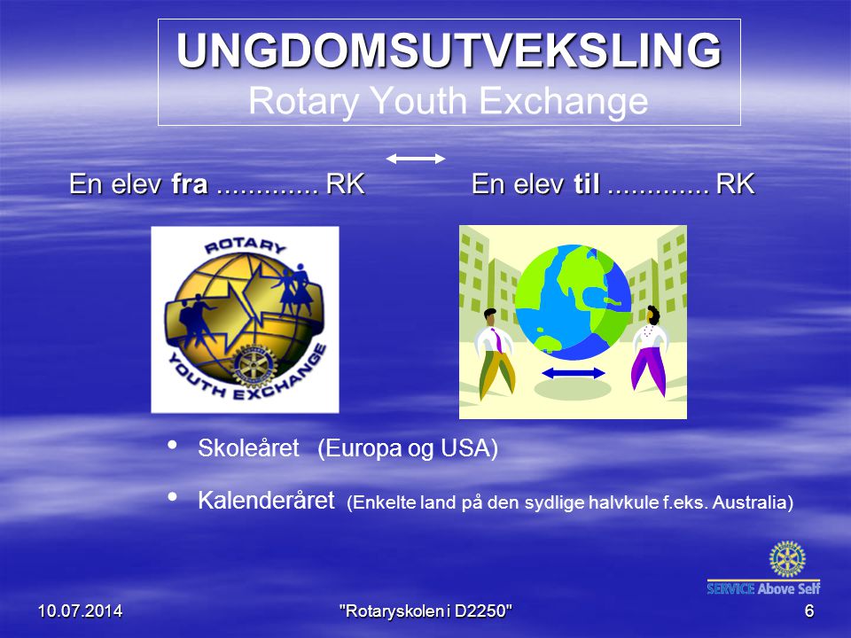 UNGDOMSUTVEKSLING Rotary Youth Exchange