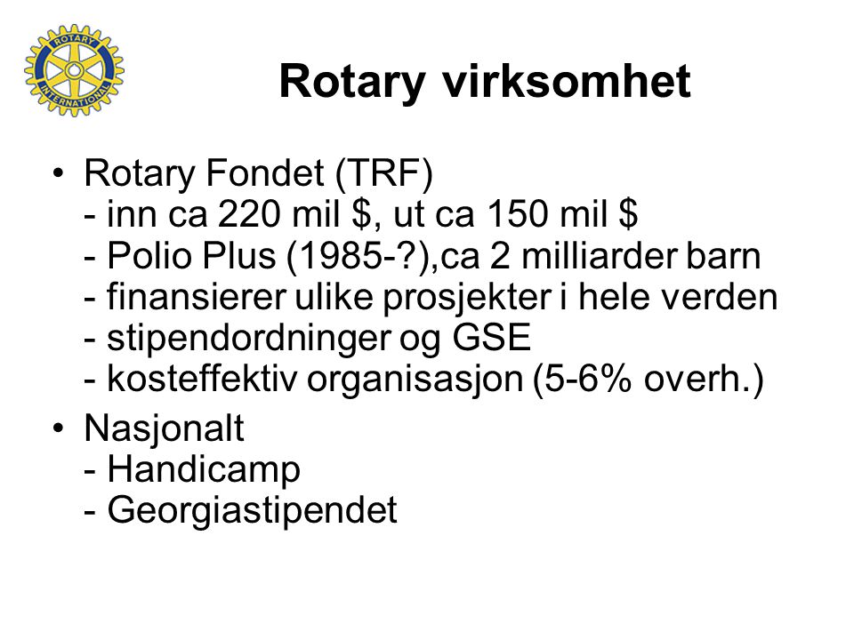 Rotary virksomhet