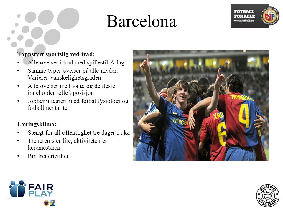 Barcelona Toppstyrt sportslig rød tråd: