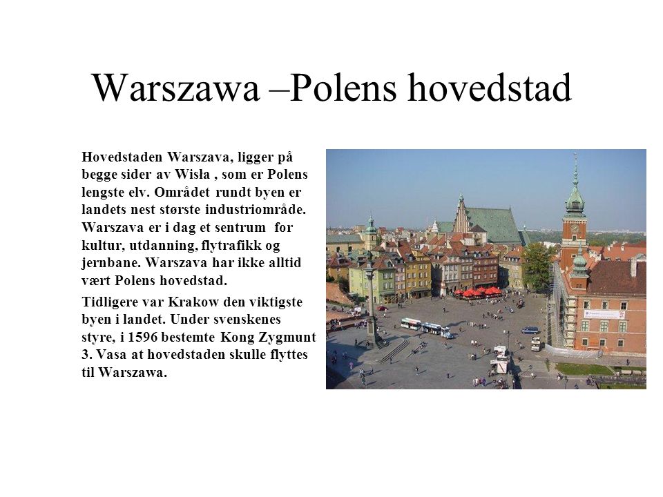 Warszawa –Polens hovedstad