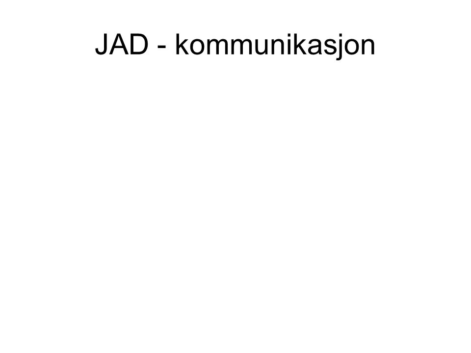 JAD - kommunikasjon