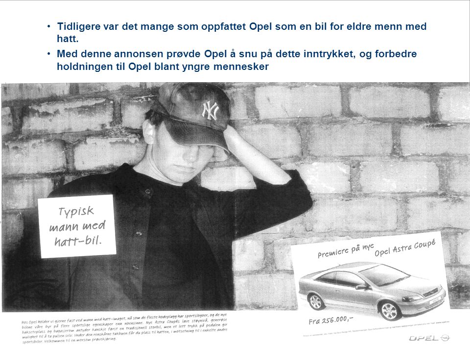 Tidligere var det mange som oppfattet Opel som en bil for eldre menn med hatt.