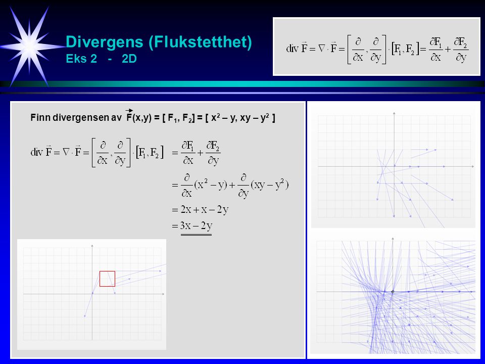 Divergens (Flukstetthet) Eks 2 - 2D