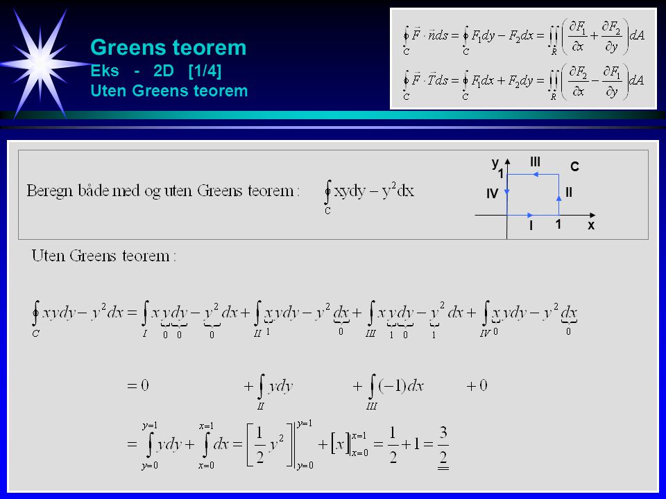Greens teorem Eks - 2D [1/4] Uten Greens teorem