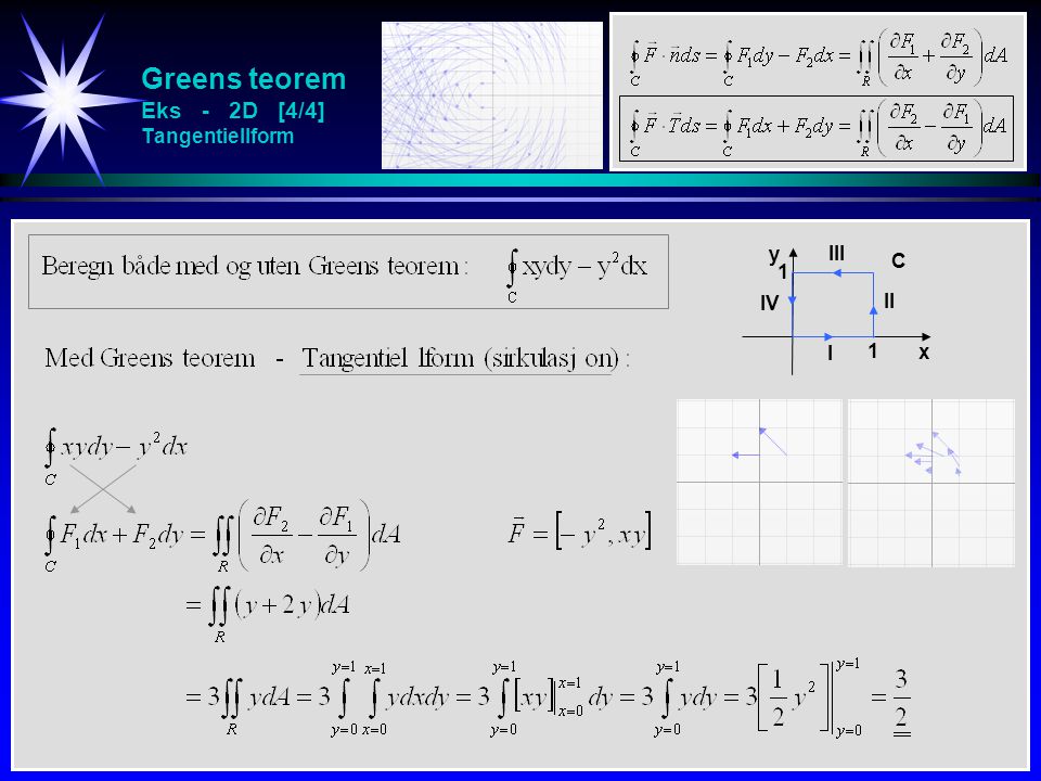 Greens teorem Eks - 2D [4/4] Tangentiellform