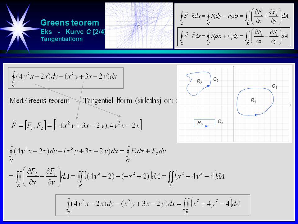 Greens teorem Eks - Kurve C [2/4] Tangentialform