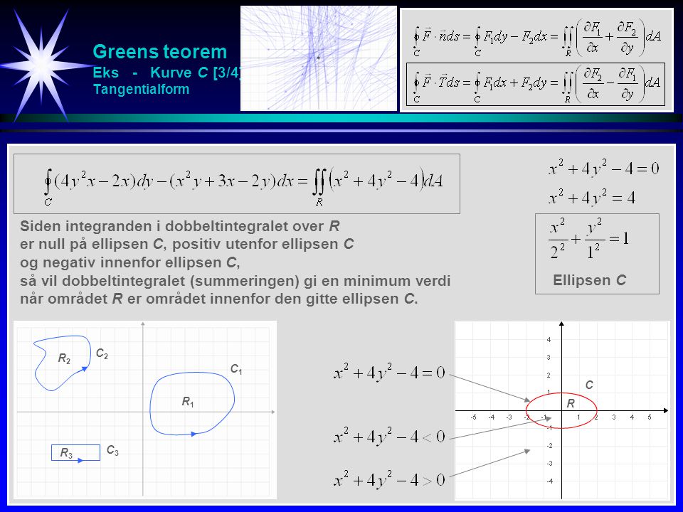 Greens teorem Eks - Kurve C [3/4] Tangentialform