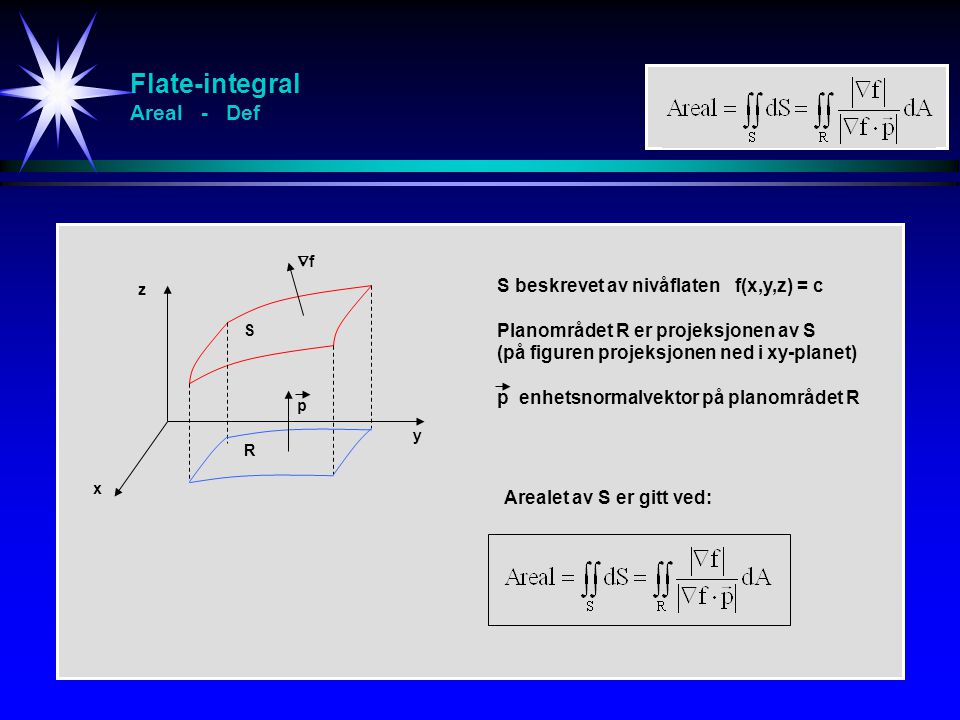 Flate-integral Areal - Def