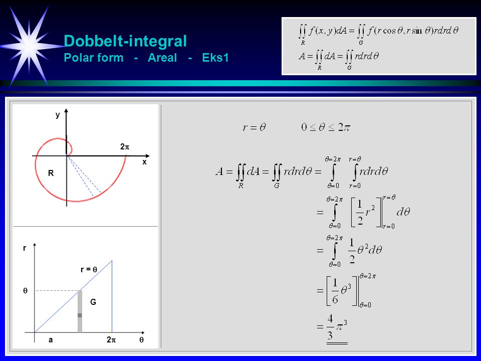 Dobbelt-integral Polar form - Areal - Eks1