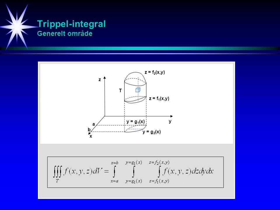Trippel-integral Generelt område