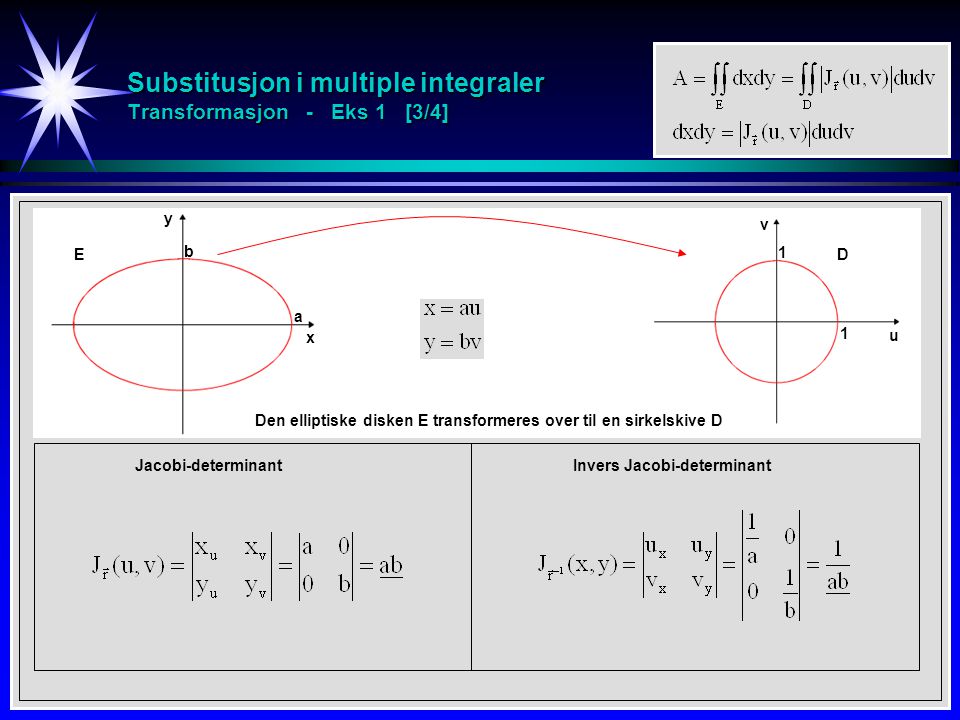 Substitusjon i multiple integraler Transformasjon - Eks 1 [3/4]