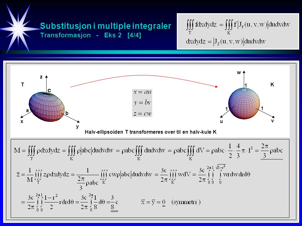 Substitusjon i multiple integraler Transformasjon - Eks 2 [4/4]