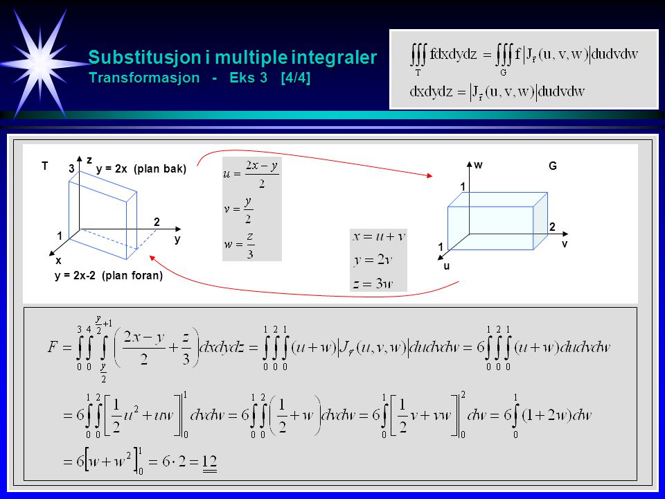 Substitusjon i multiple integraler Transformasjon - Eks 3 [4/4]