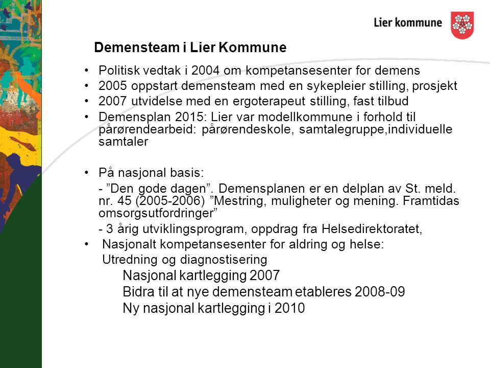 Demensteam i Lier Kommune