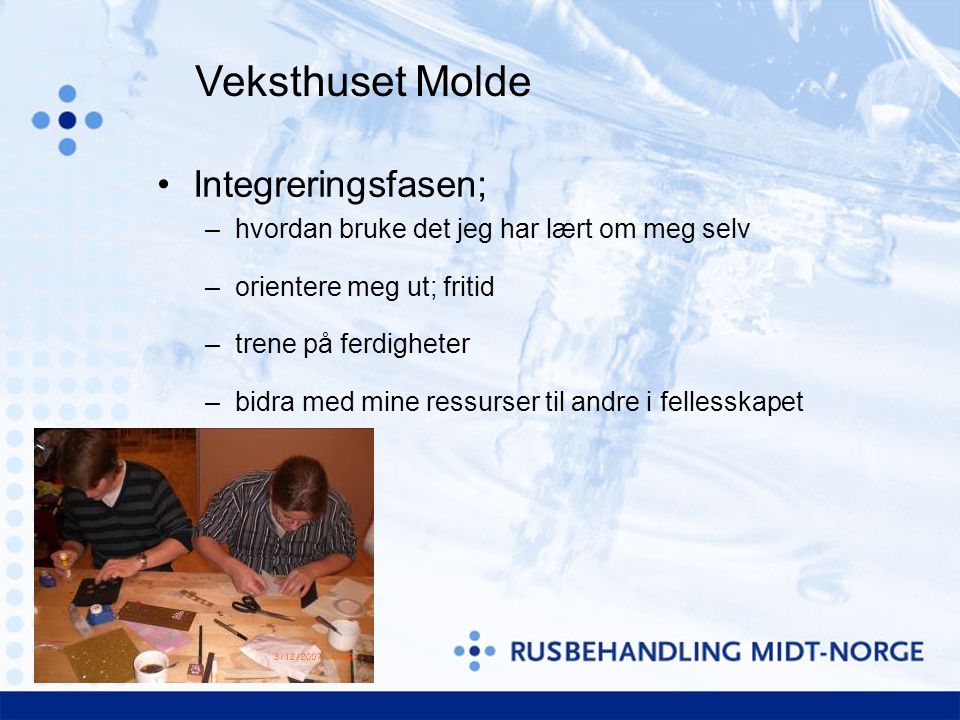 Veksthuset Molde Integreringsfasen;