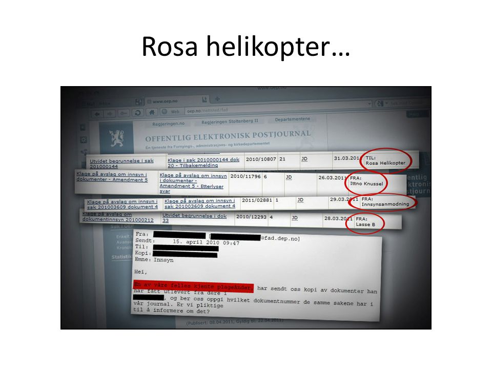 Rosa helikopter…