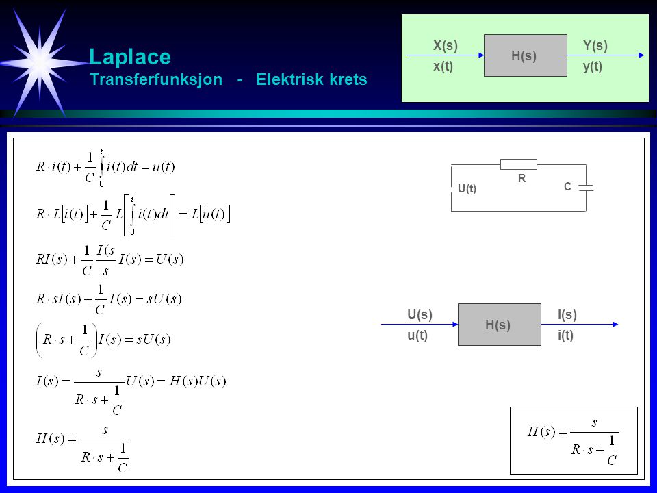 Laplace Transferfunksjon - Elektrisk krets