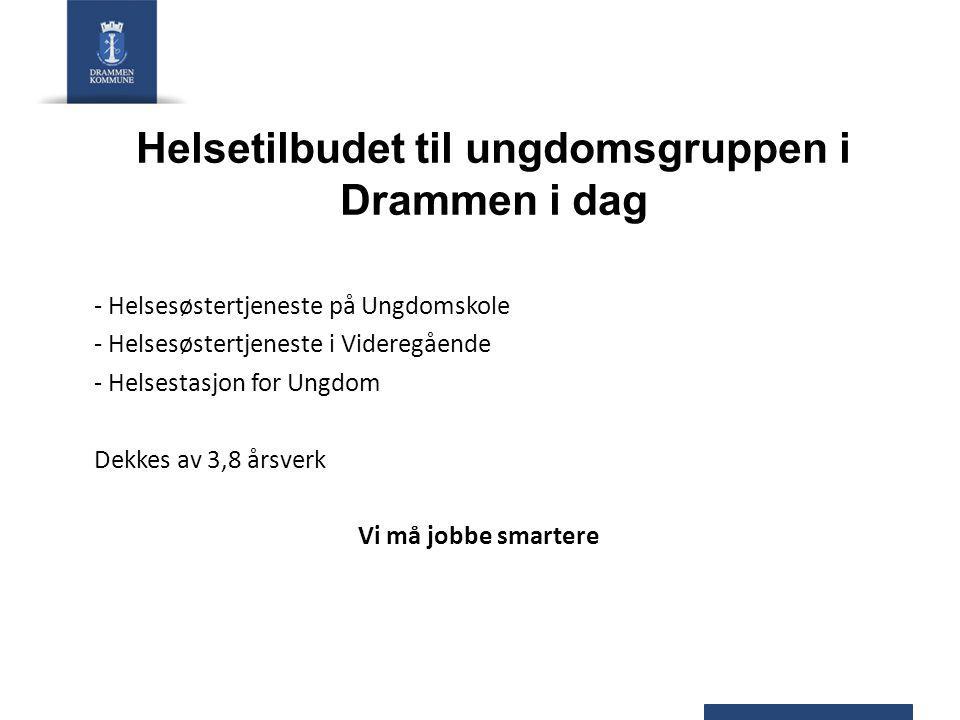 Helsetilbudet til ungdomsgruppen i Drammen i dag
