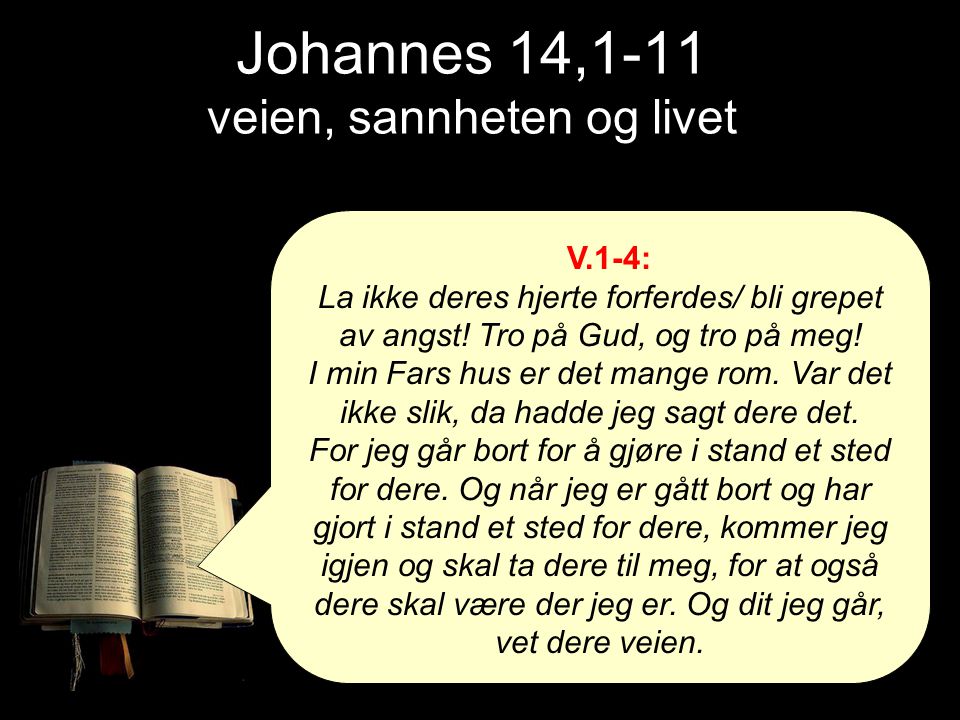 Johannes 14,1-11 veien, sannheten og livet