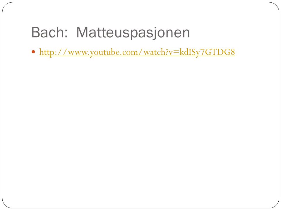 Bach: Matteuspasjonen