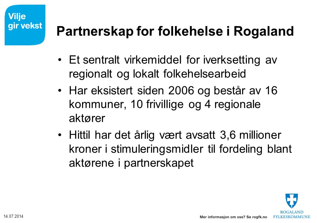 Partnerskap for folkehelse i Rogaland