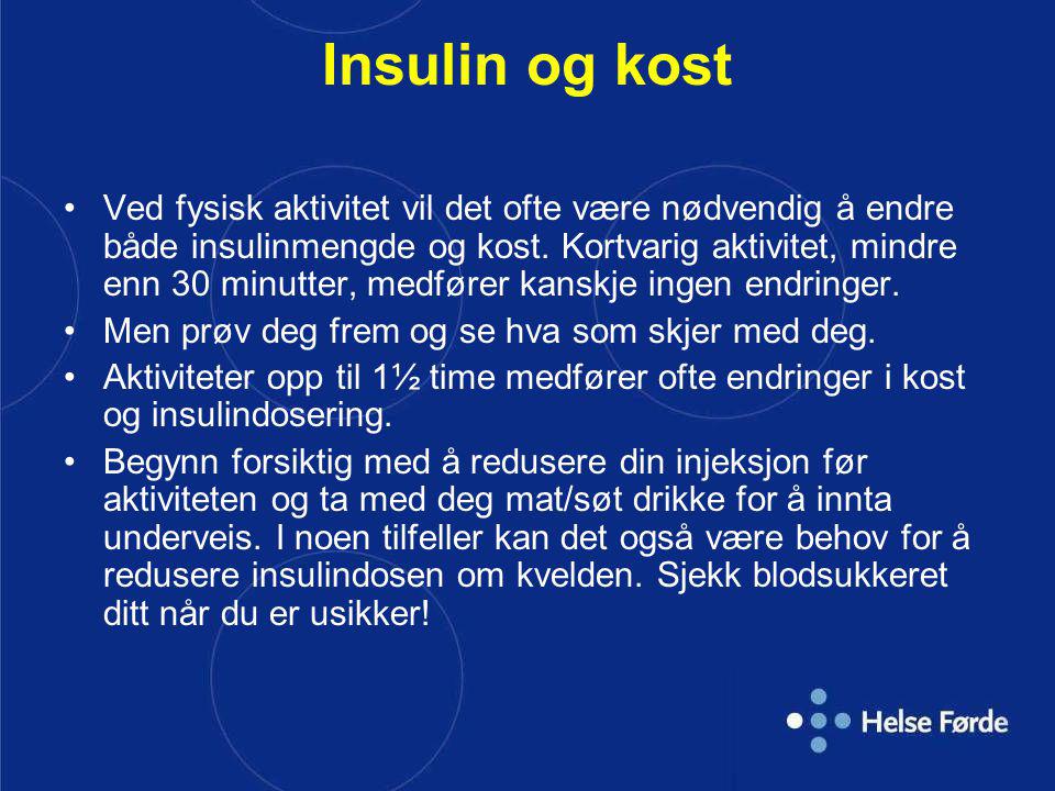 Insulin og kost