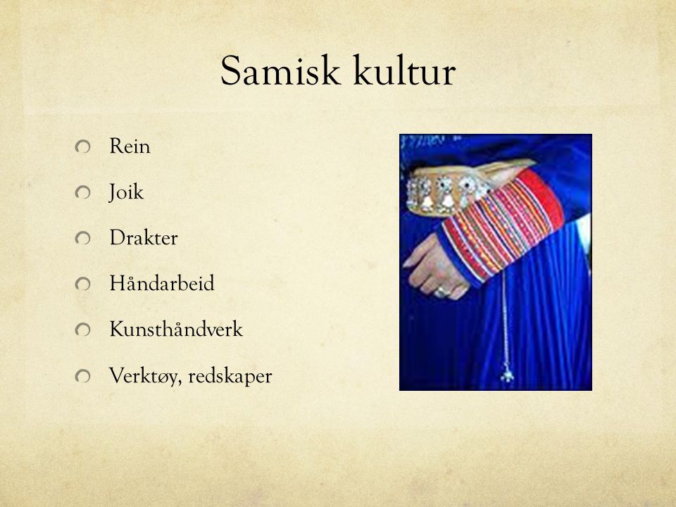 Samisk kultur Rein Joik Drakter Håndarbeid Kunsthåndverk