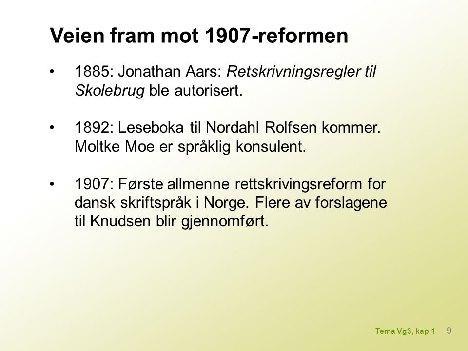 Veien fram mot 1907-reformen