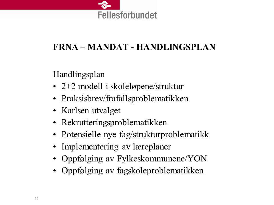 FRNA – MANDAT - HANDLINGSPLAN