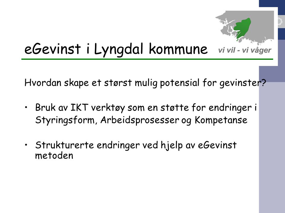 eGevinst i Lyngdal kommune