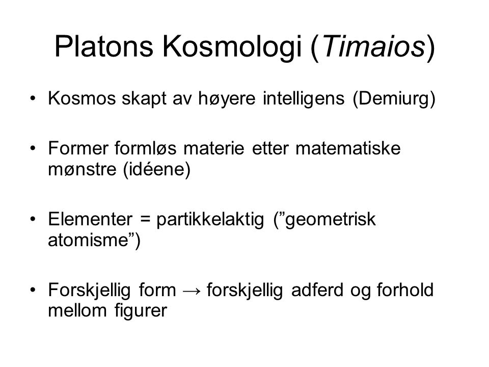 Platons Kosmologi (Timaios)