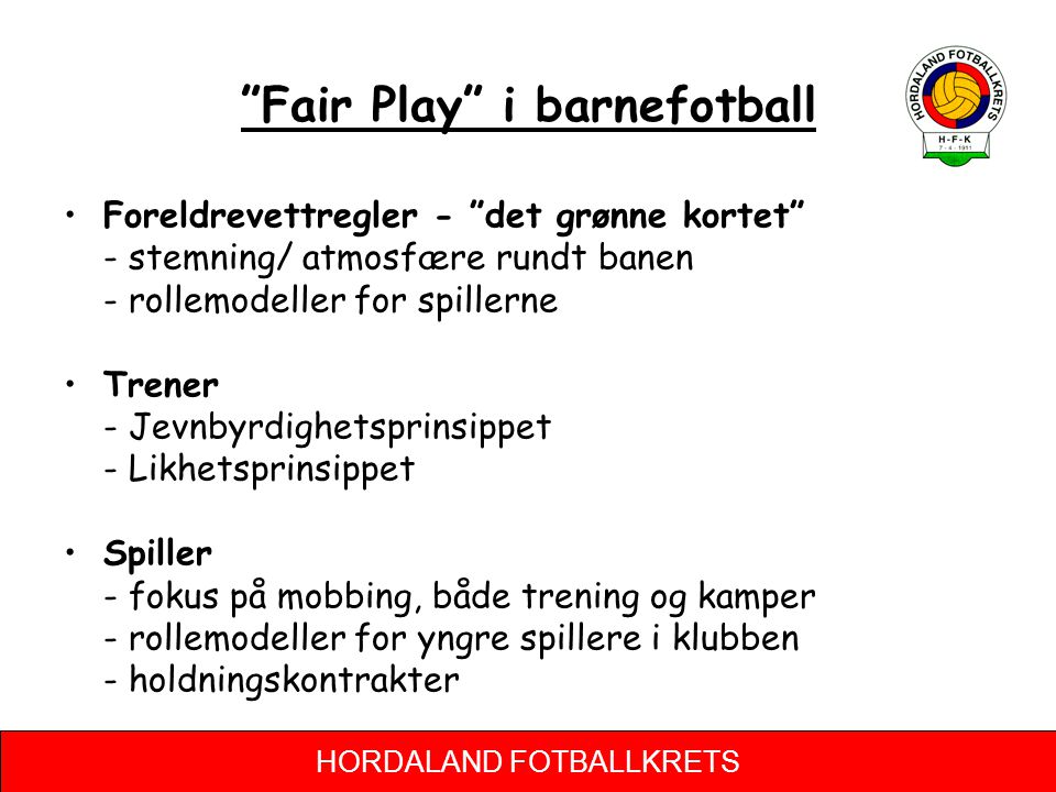 Fair Play i barnefotball