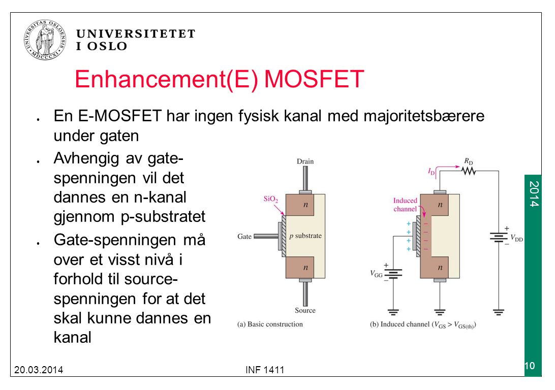 Enhancement(E) MOSFET