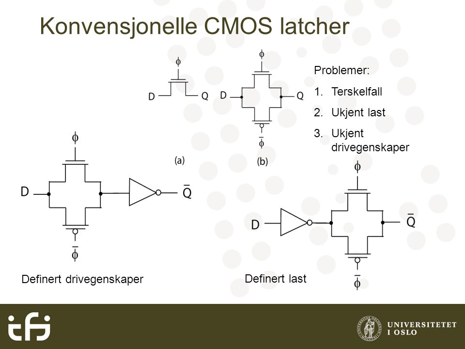 Konvensjonelle CMOS latcher