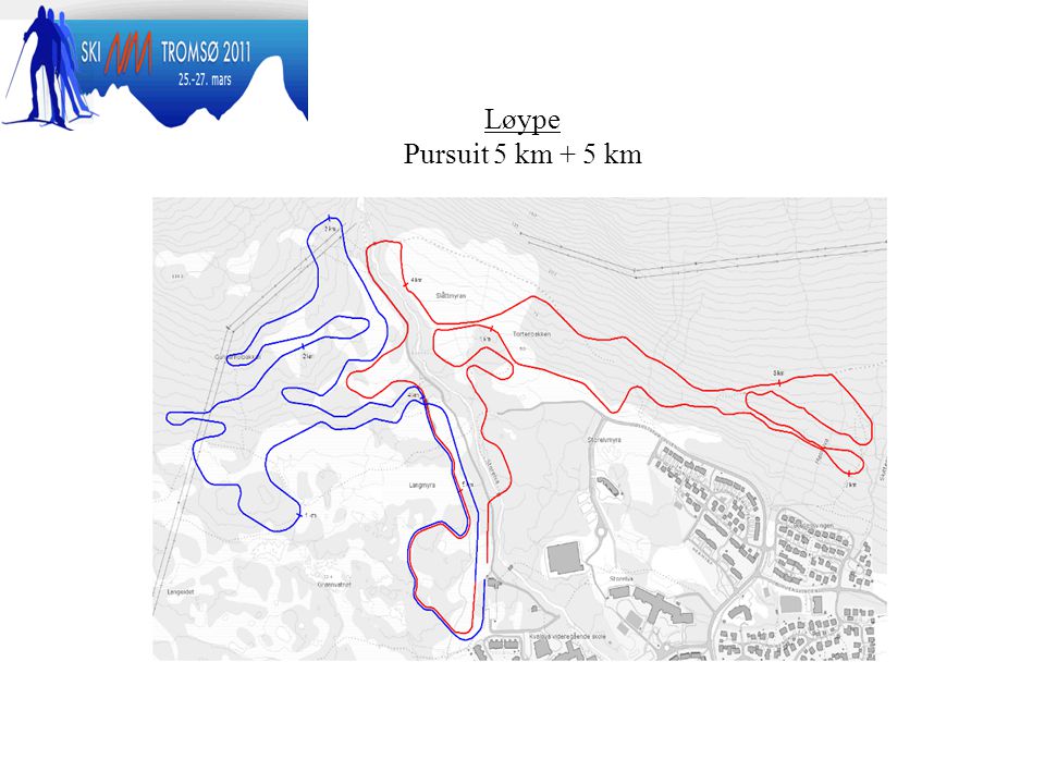 Løype Pursuit 5 km + 5 km
