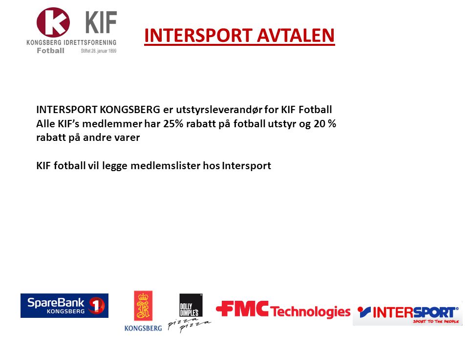 INTERSPORT AVTALEN Fotball.