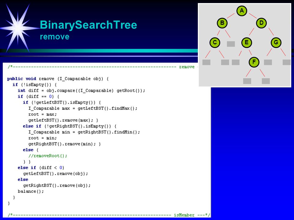 BinarySearchTree remove