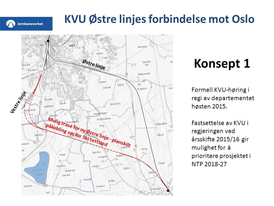 Konsept 1 KVU Østre linjes forbindelse mot Oslo
