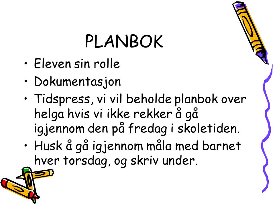 PLANBOK Eleven sin rolle Dokumentasjon