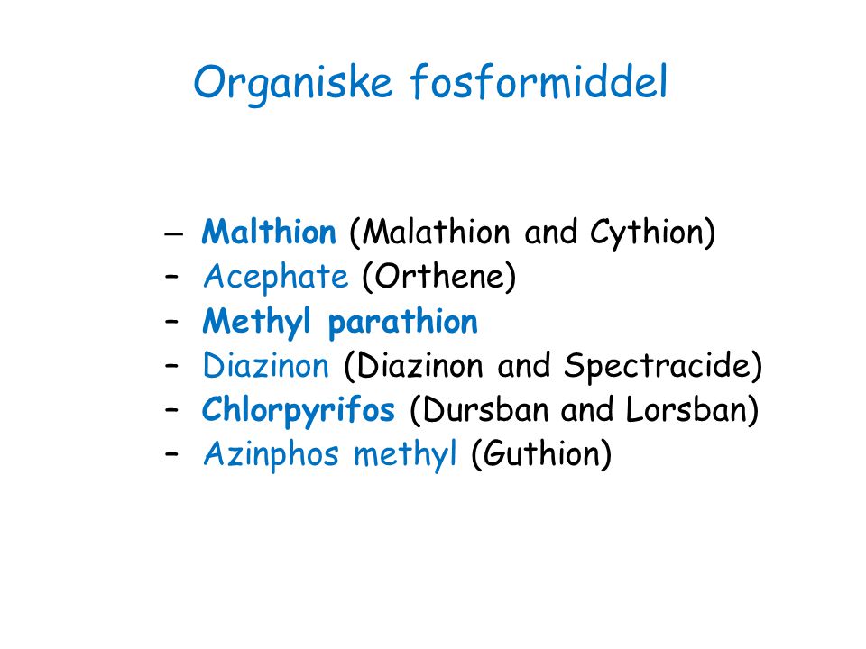 Organiske fosformiddel