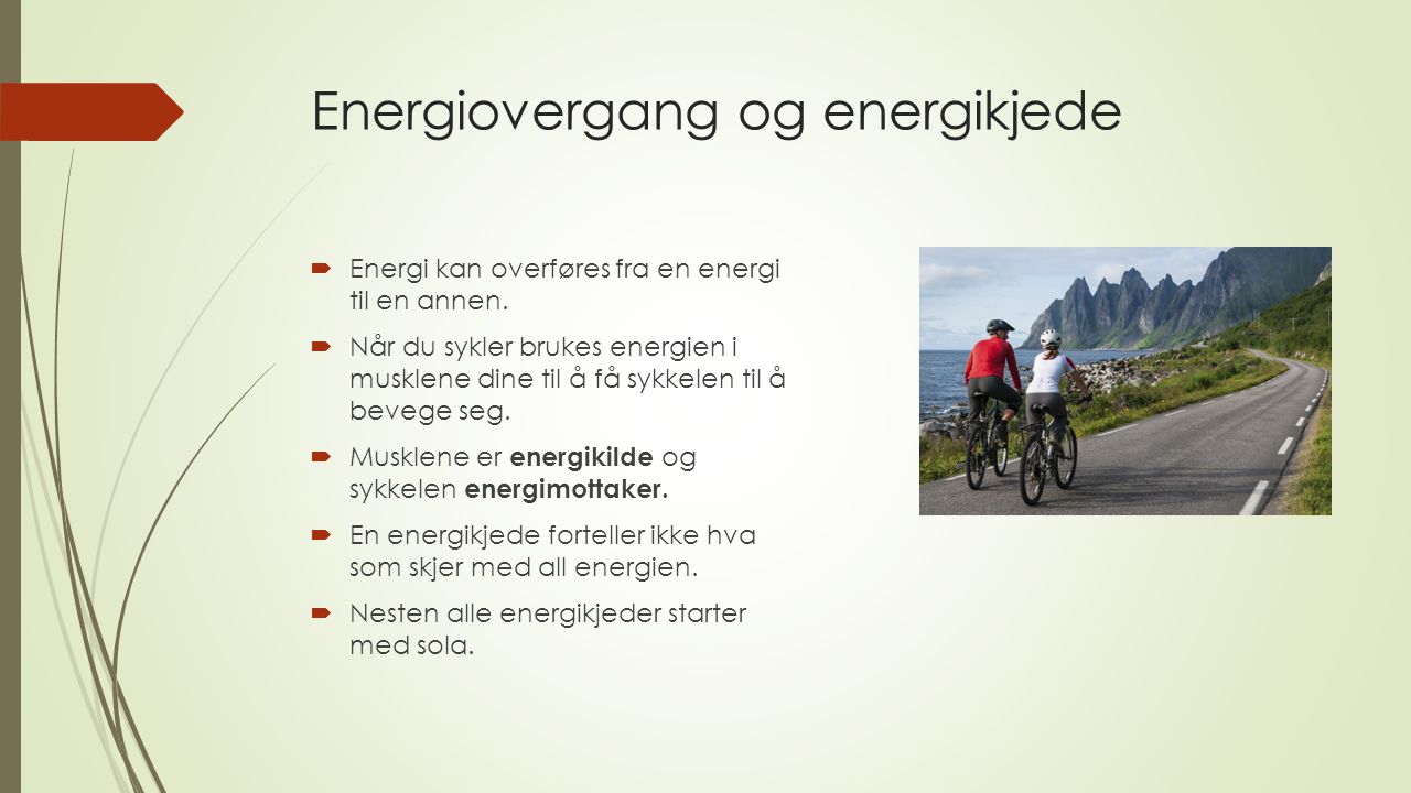 Energiovergang og energikjede